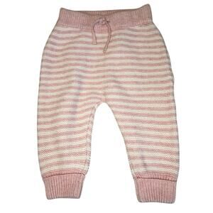 Just One You by Carter's Sweater Knit Pants Baby Girl 6M | Pink White Striped